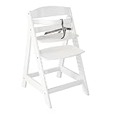 roba Treppenhochstuhl Sit Up III - Mitwachsender Baby Hochstuhl - ab 6 Monaten - Kinderhochstuhl aus Holz weiß - Stuhl bis 50 kg belastbar, 1 Stück (1er Pack)