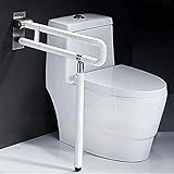 Wandstützgriff Stützhilfe Dusche WC Griff Aufstehhilfe Toiletten Stütz-Haltegriff Klappgriff Sicherheit Rutschfest Wandmontage Weiß